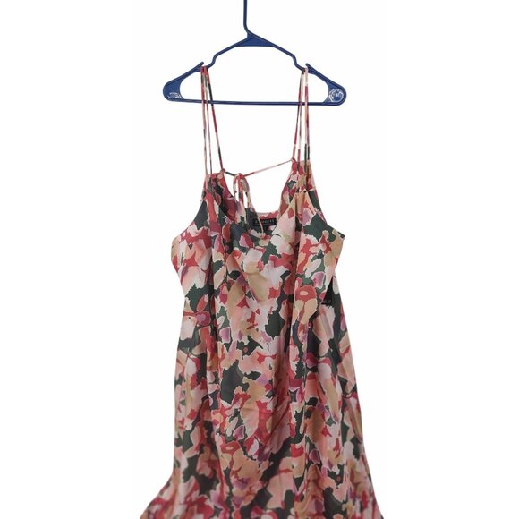 New Eloquii Bias Cut Slip Colorful Strappy Maxi Dress Size 26 - Picture 4 of 9